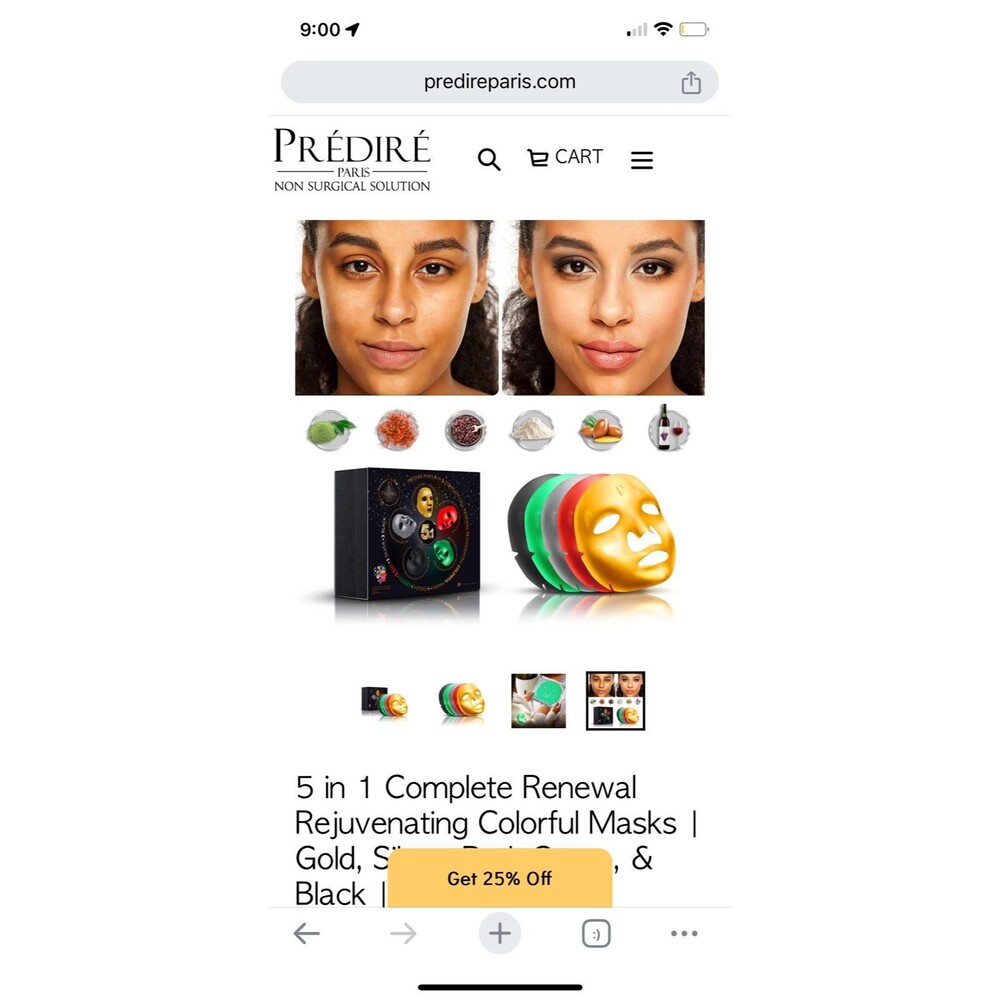 Predireparis Complete Cell Renewal Rejuvenating Colorful Masks NWT